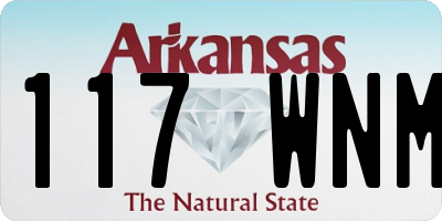 AR license plate 117WNM