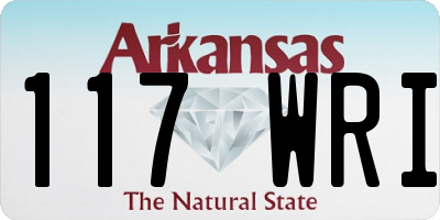 AR license plate 117WRI