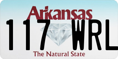 AR license plate 117WRL