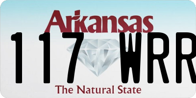 AR license plate 117WRR