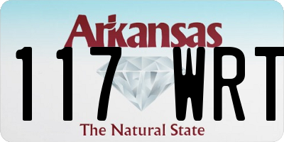 AR license plate 117WRT