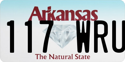 AR license plate 117WRU