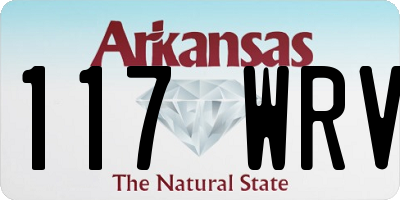 AR license plate 117WRV