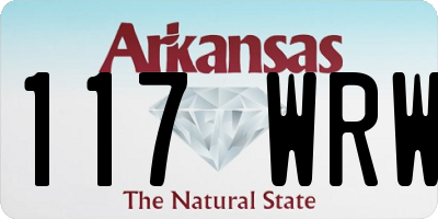 AR license plate 117WRW