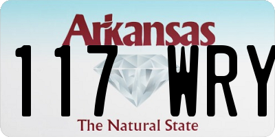 AR license plate 117WRY