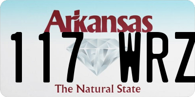AR license plate 117WRZ