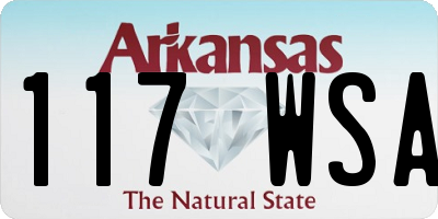 AR license plate 117WSA