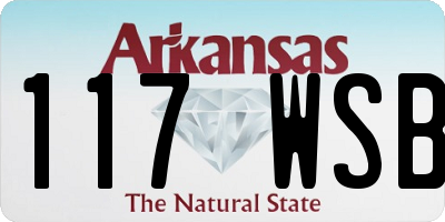 AR license plate 117WSB