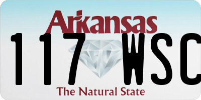 AR license plate 117WSC