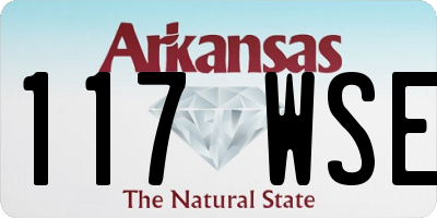 AR license plate 117WSE