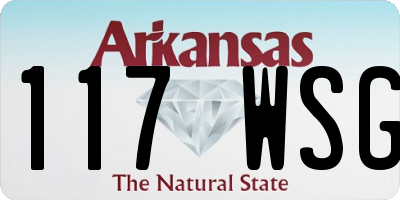 AR license plate 117WSG