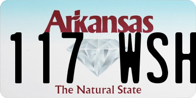 AR license plate 117WSH