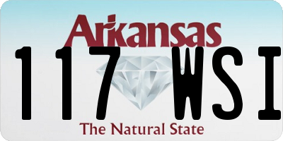 AR license plate 117WSI