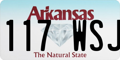 AR license plate 117WSJ