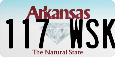 AR license plate 117WSK