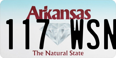AR license plate 117WSN