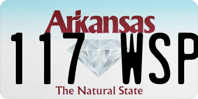 AR license plate 117WSP