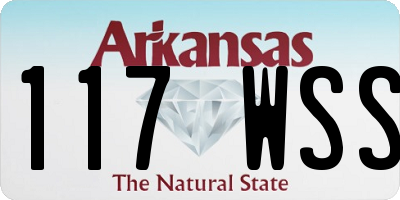 AR license plate 117WSS