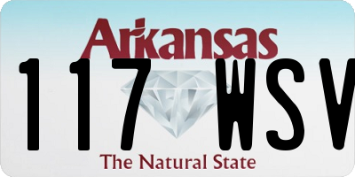 AR license plate 117WSV