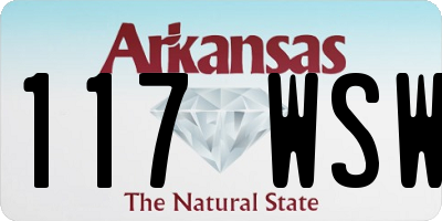 AR license plate 117WSW