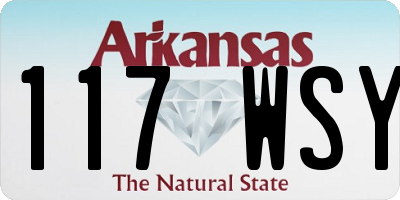 AR license plate 117WSY