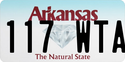 AR license plate 117WTA