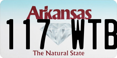 AR license plate 117WTB