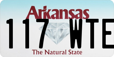 AR license plate 117WTE