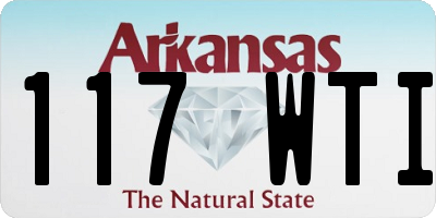 AR license plate 117WTI