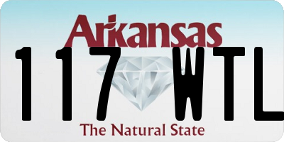 AR license plate 117WTL