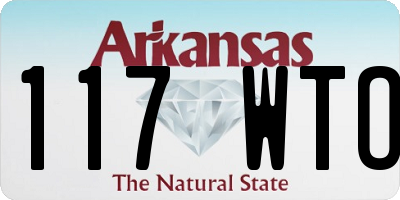 AR license plate 117WTO