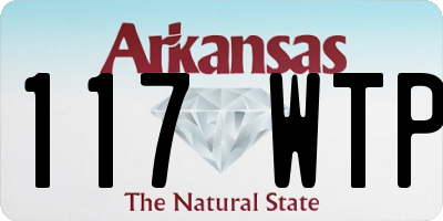 AR license plate 117WTP