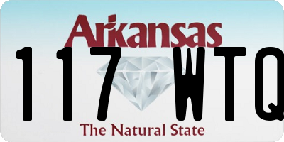 AR license plate 117WTQ