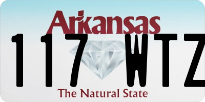 AR license plate 117WTZ