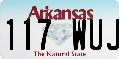 AR license plate 117WUJ