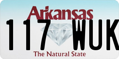 AR license plate 117WUK