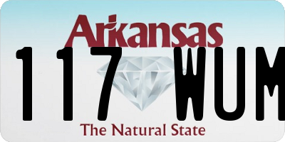 AR license plate 117WUM