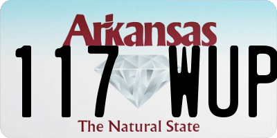 AR license plate 117WUP