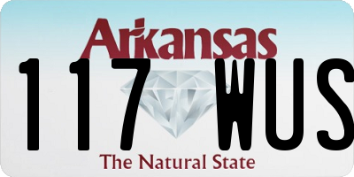 AR license plate 117WUS