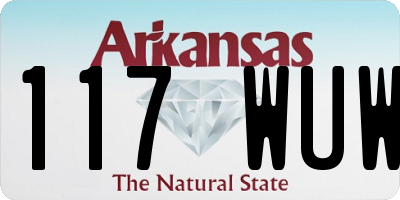 AR license plate 117WUW