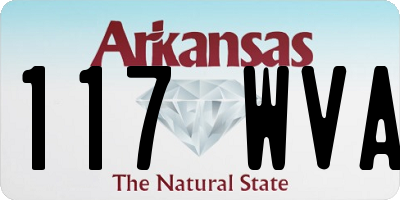 AR license plate 117WVA