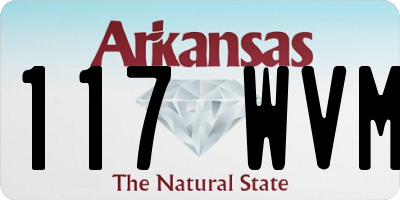 AR license plate 117WVM