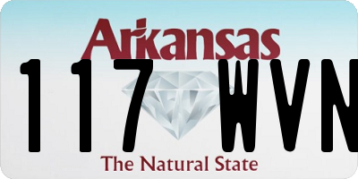 AR license plate 117WVN