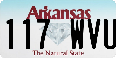 AR license plate 117WVU