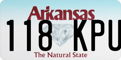 AR license plate 118KPU