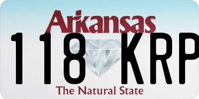 AR license plate 118KRP
