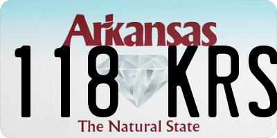 AR license plate 118KRS