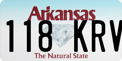 AR license plate 118KRV