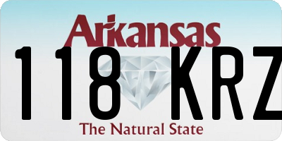 AR license plate 118KRZ