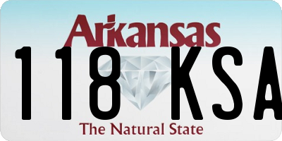 AR license plate 118KSA